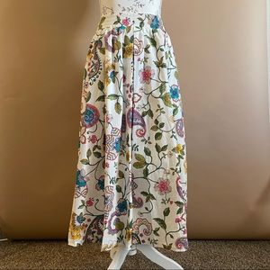 Paisley & Floral Print Skirt (with pockets)
